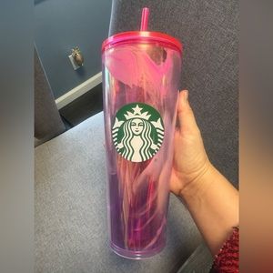 NEW Starbucks pink swirl cup